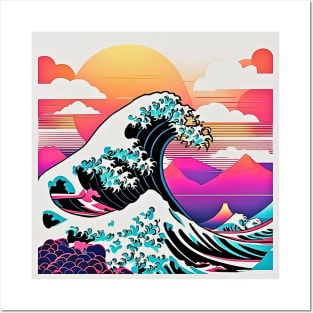 Retro Sea Wave Posters and Art